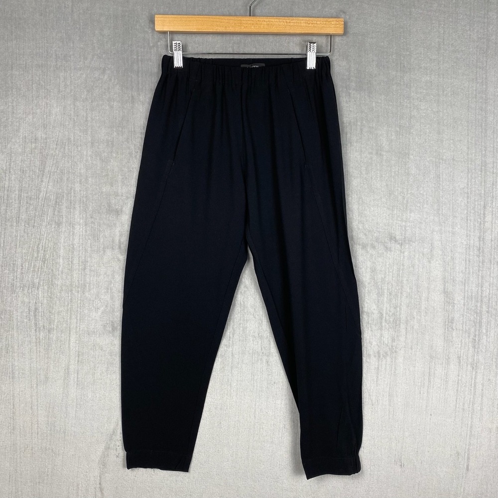 Aritzia Babaton Pants‎ Womens XXS Black Barrel Leg Work Chic Minimalist Office